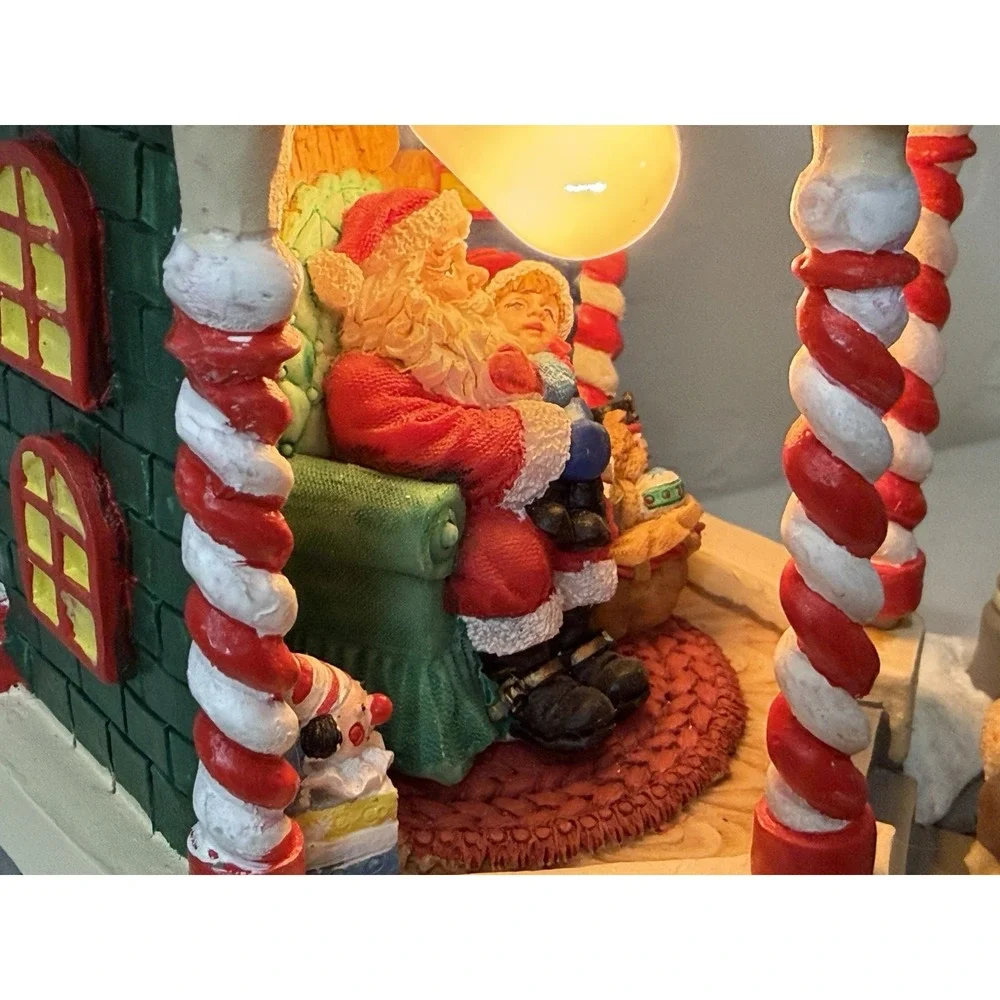 VTG Trim A Home Christmas Village Gazebo Santa Light Up Decoration Sears 788225